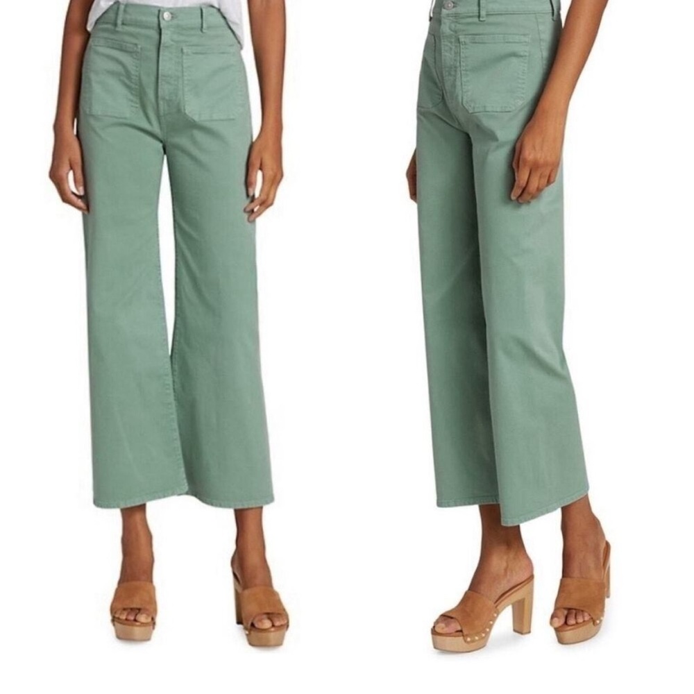 Veronica Beard Green Grant Wide Leg Pants size 30